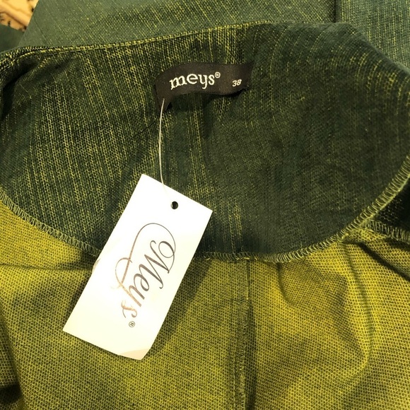 Women long sleeve green long blazer size M - Picture 7 of 7